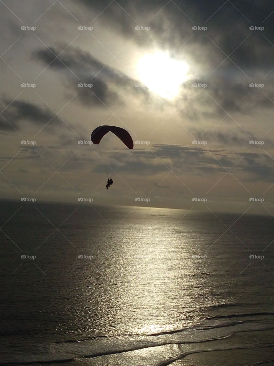 Beach paragliding 