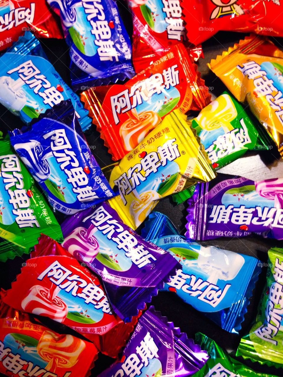 Colorful Chinese hard candy