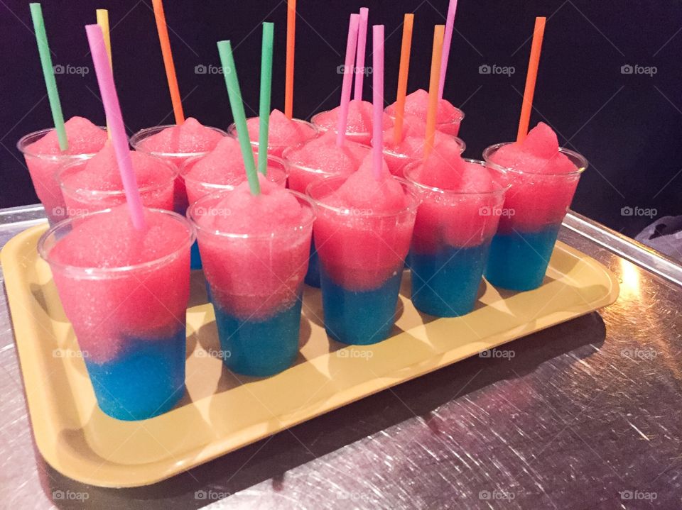 Slush puppie at a childrens virthday party in Sweden.