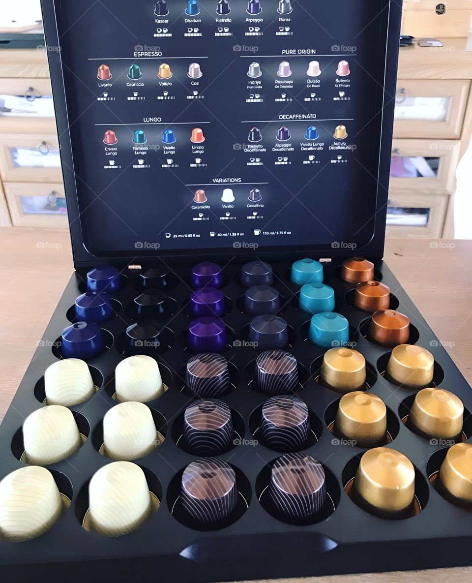 set of coffee capsule