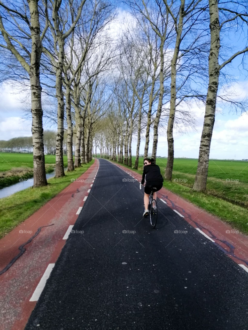 Girl riding a bike