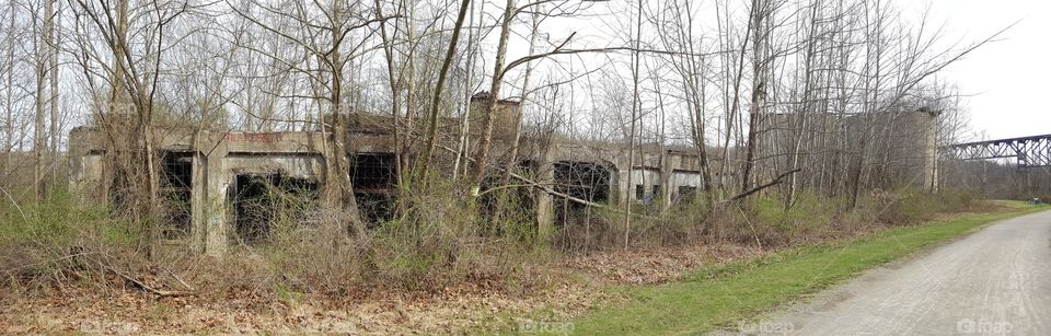 Abandoned Coal building on the Yough River Trail in Banning PA