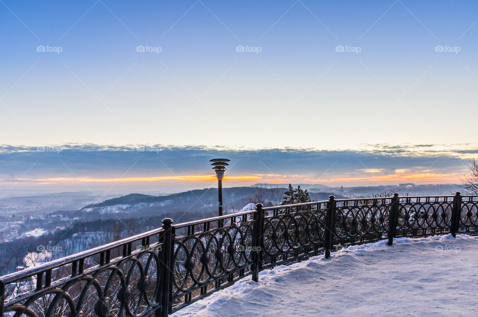 Nature landscape during sunset