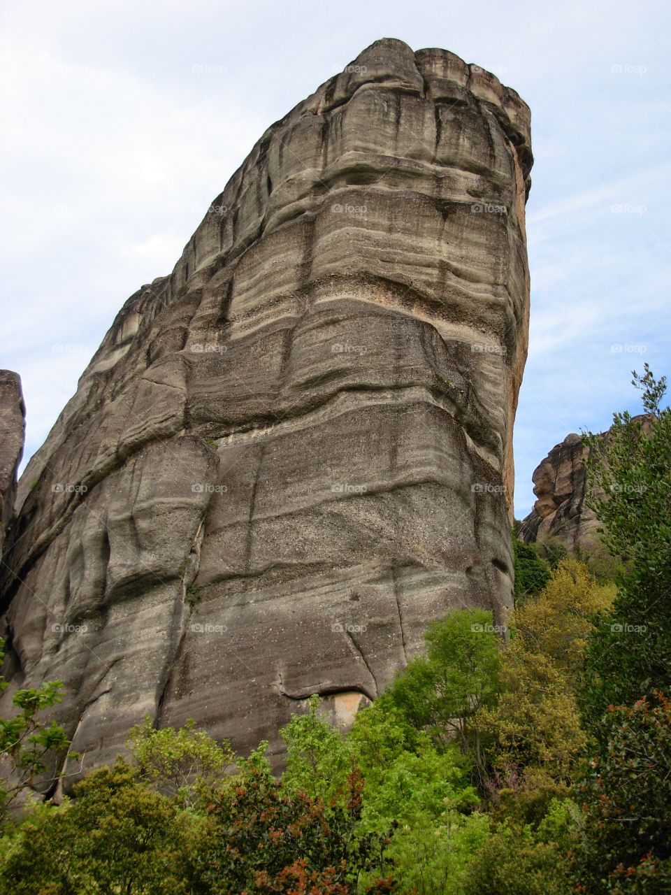 Low angle view of a rocky mountain