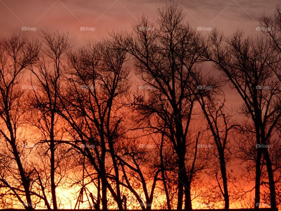 Sunset in a Southwest Wyoming Town