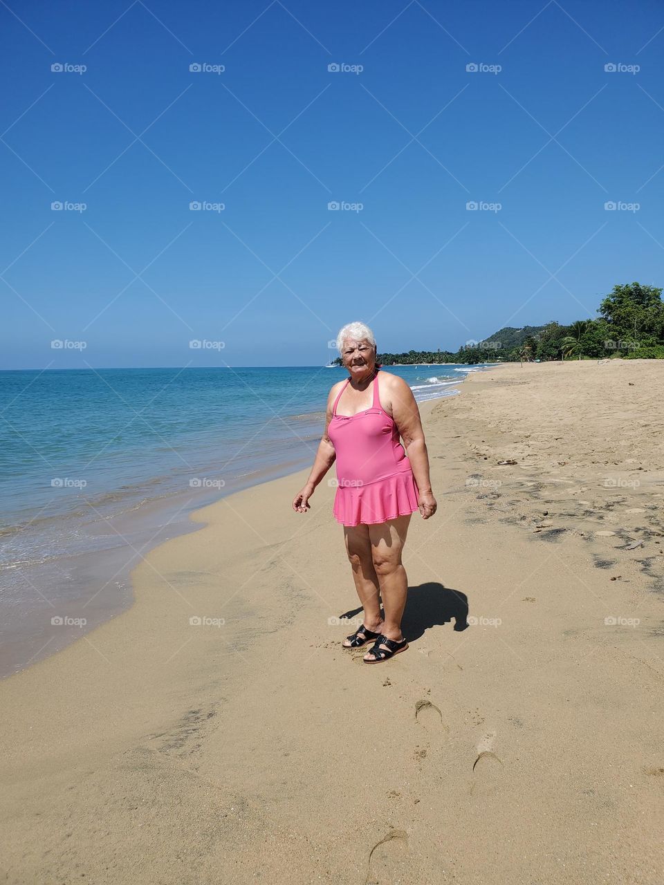 Mom at the beach