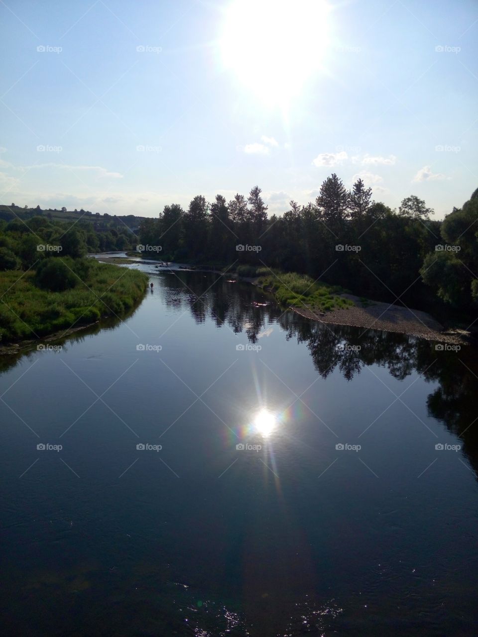 Sun in the river