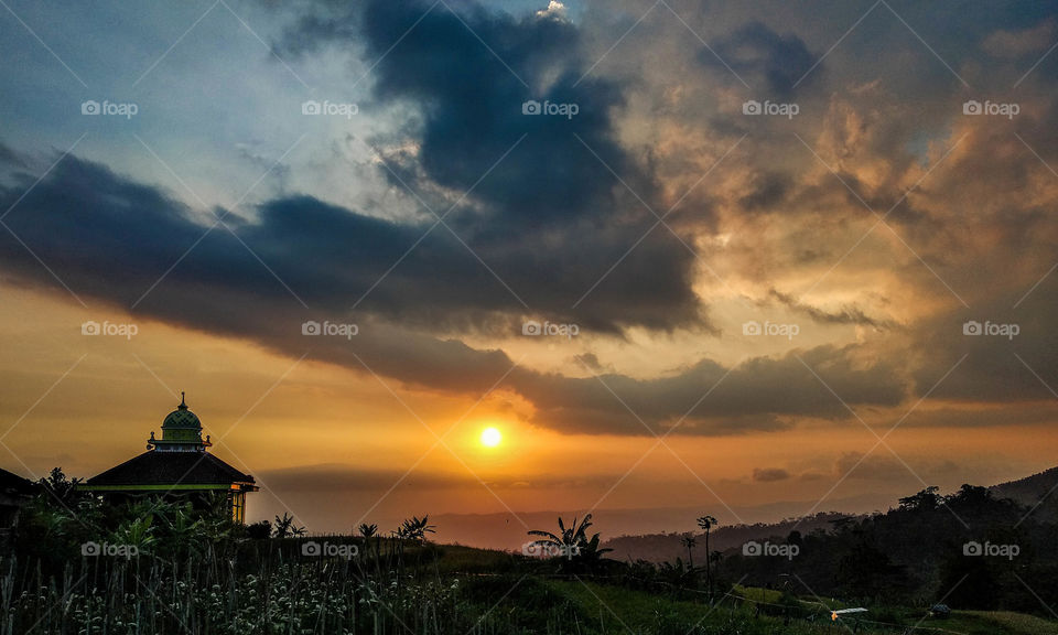 Beautiful Sunset at the Hill