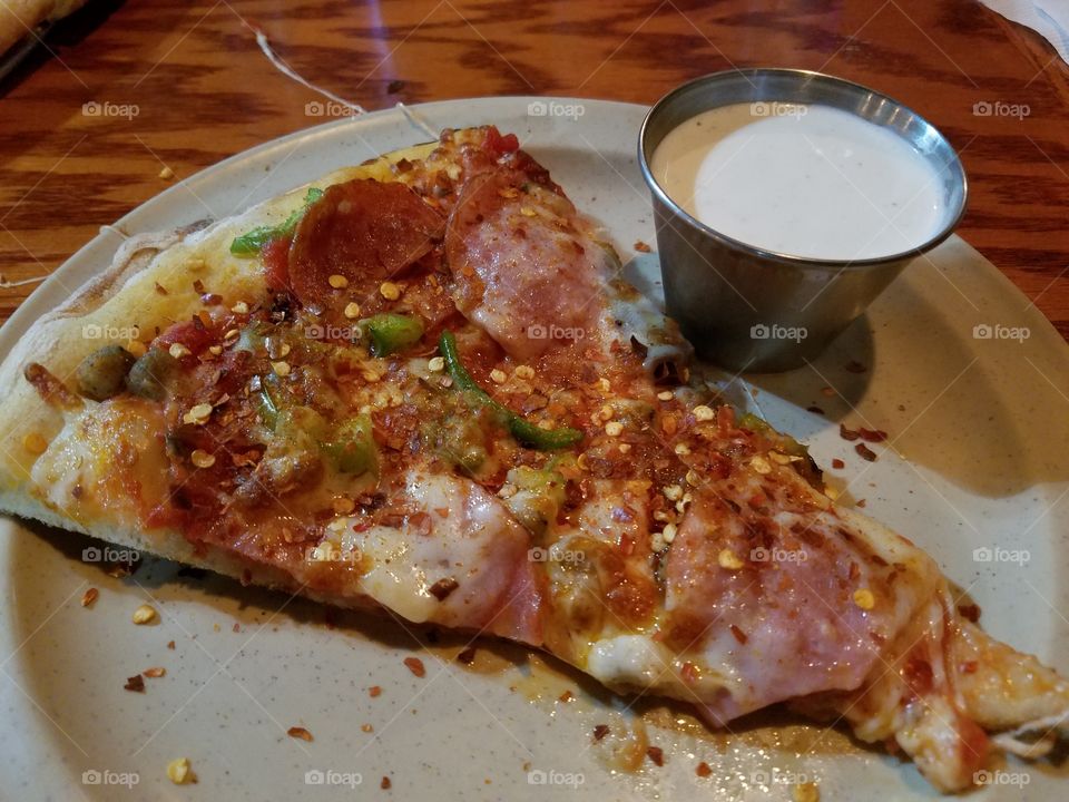 Pizza with a Smidge of Crushed Red Pepper