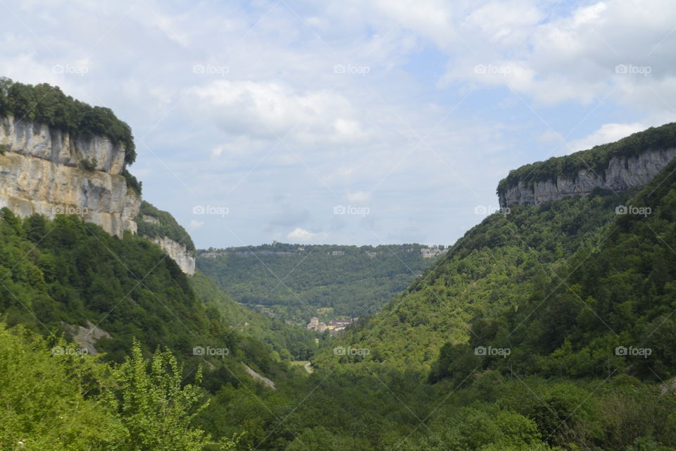 A France canyon. In the south of France.