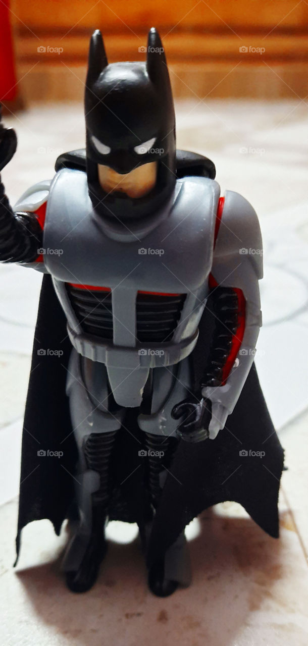 An Action figure Batman toy.