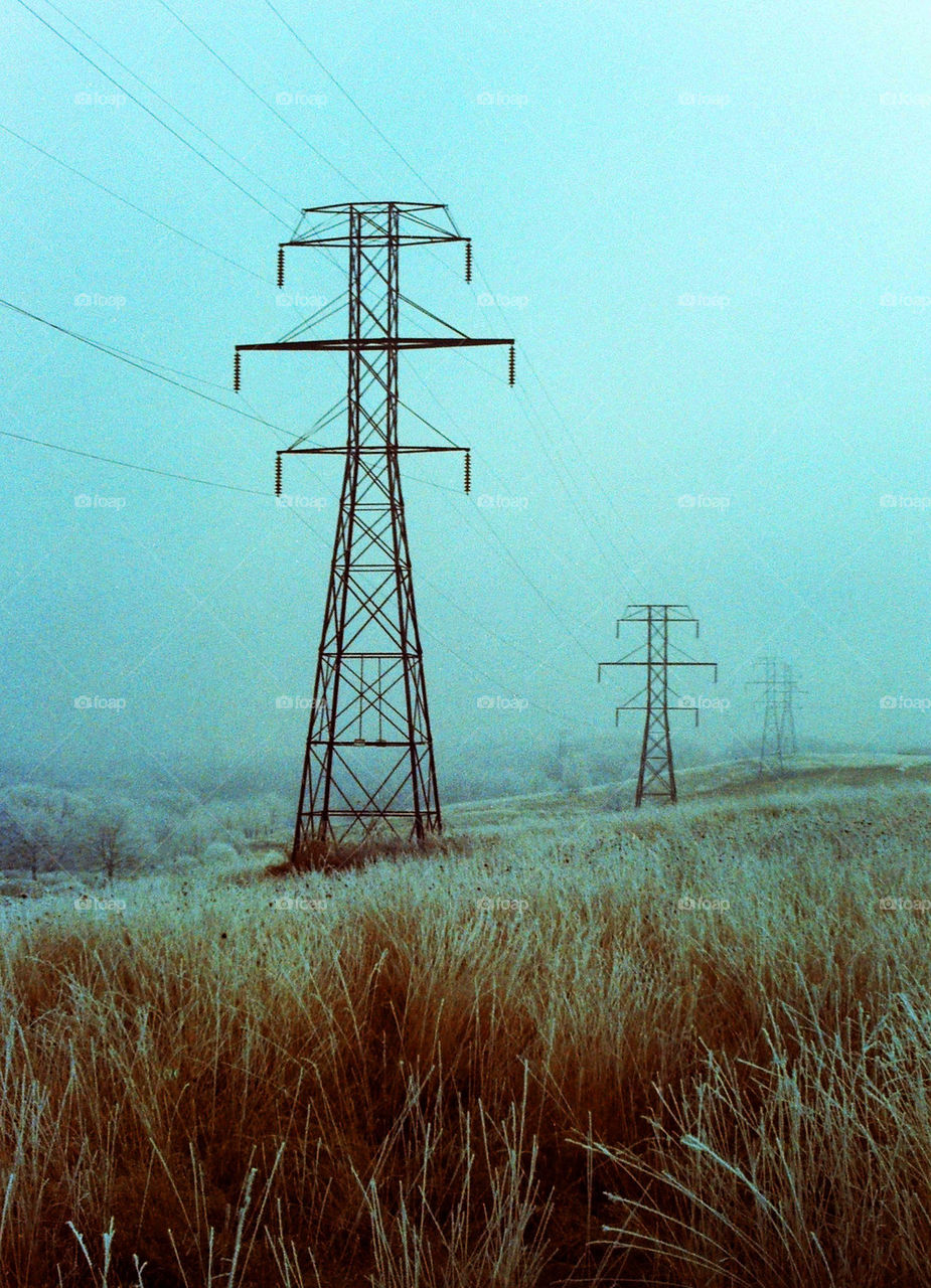 Frosty High Tension Wire