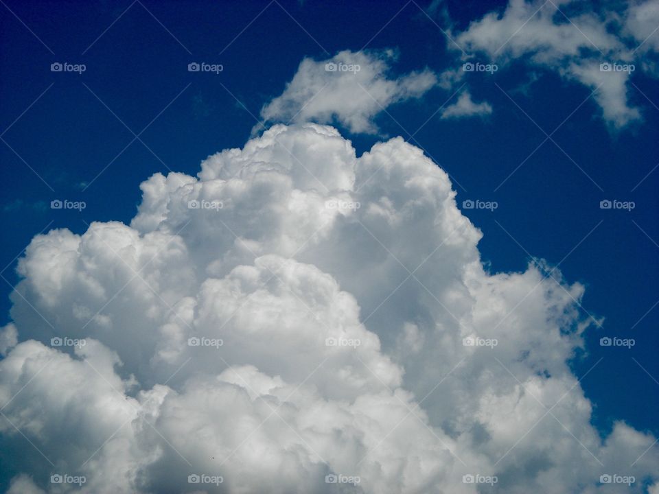 White Puffy Clouds Blue Sky