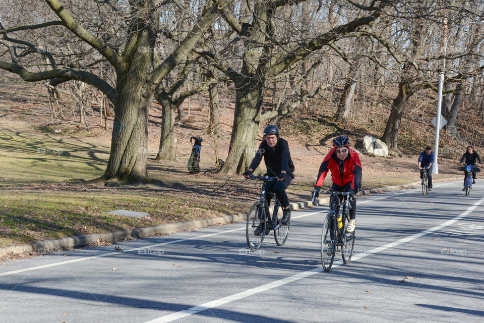 men riding bikes