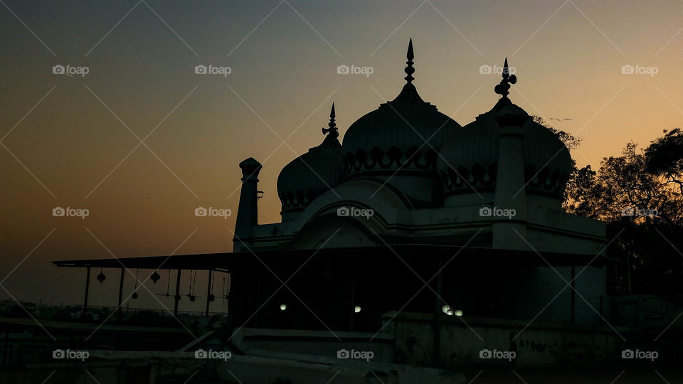 beautifully capture mosque evening time photo