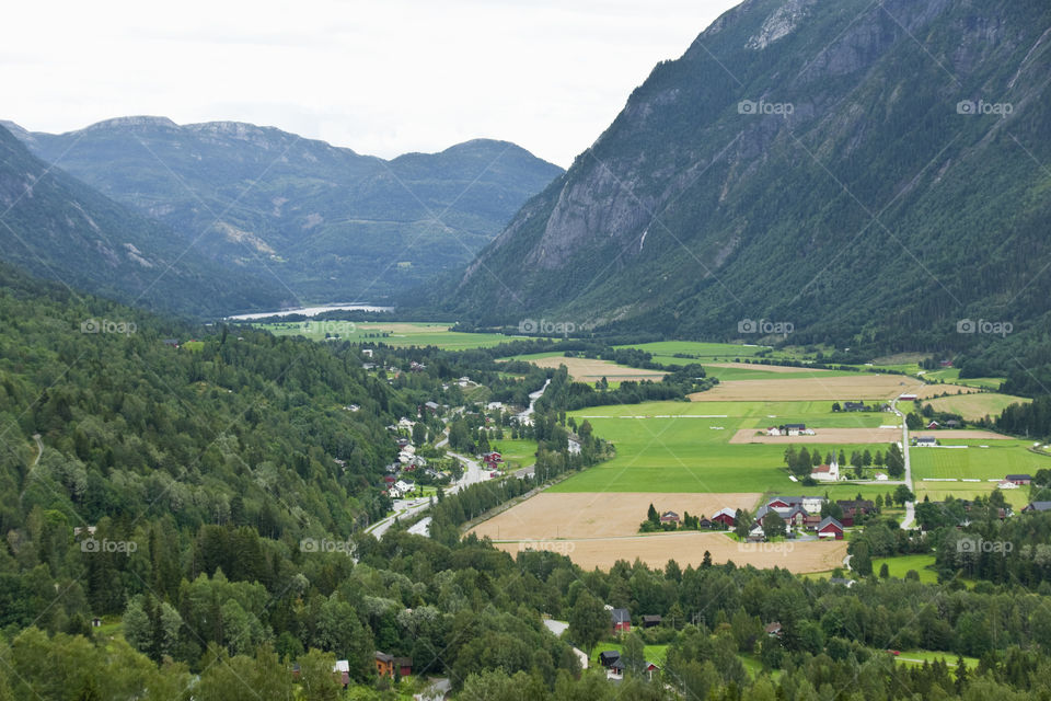 Picturesque valley in a province of Norway