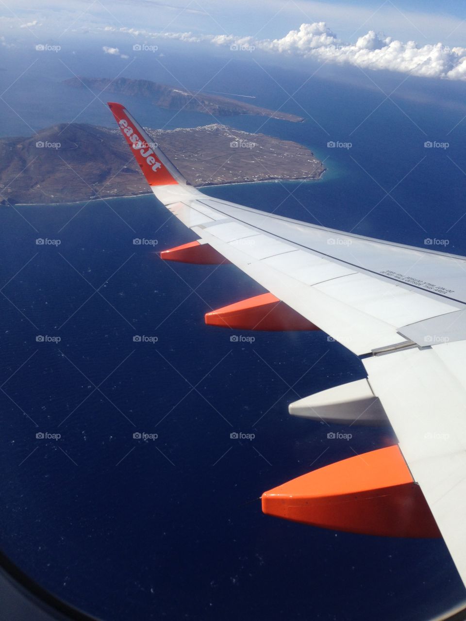 EasyJet flying looking at the Islands