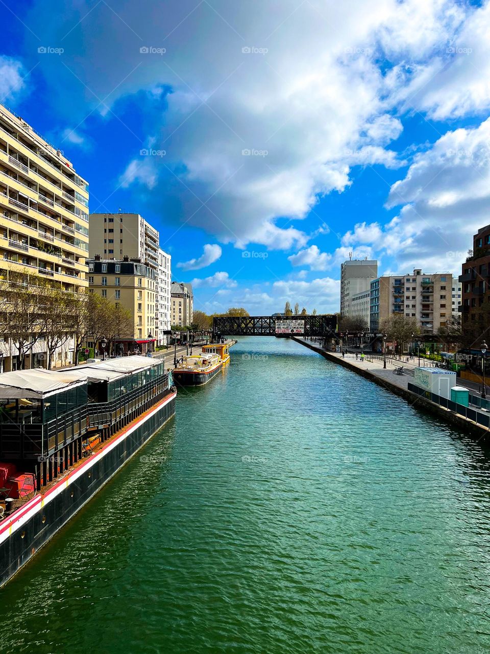 Urban water way in Paris