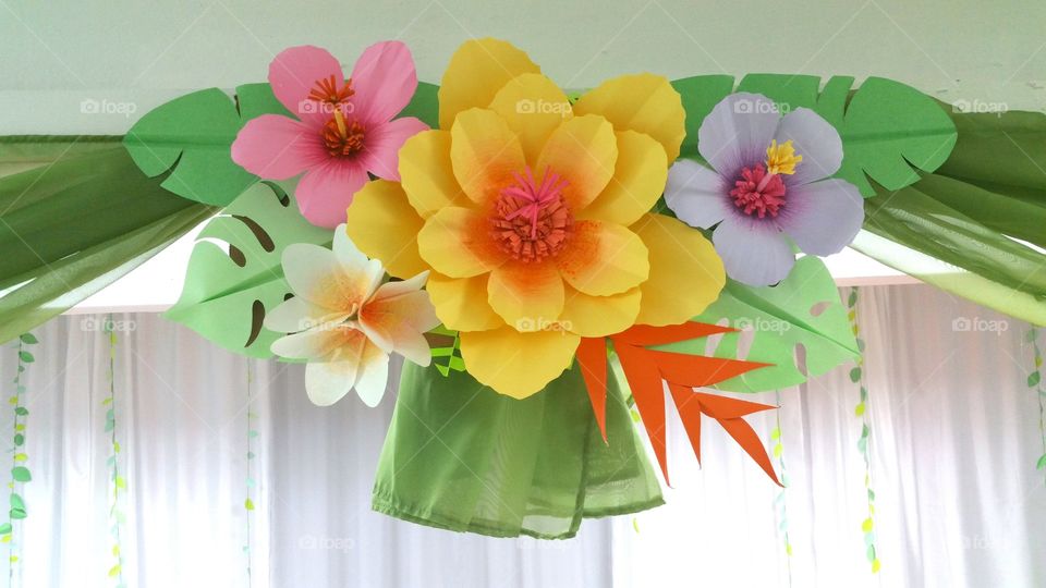 Tropical flowers decoration