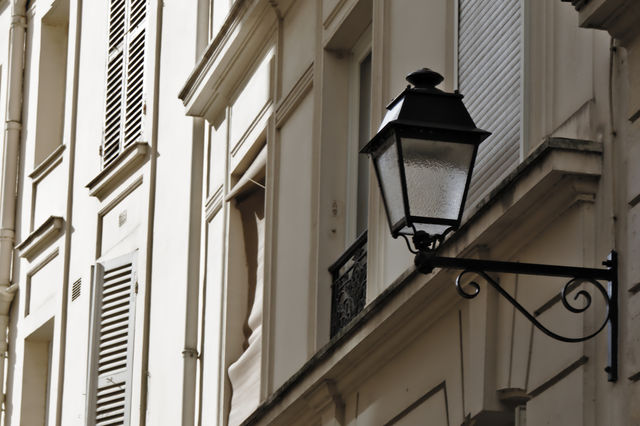 old street lamp on the wall