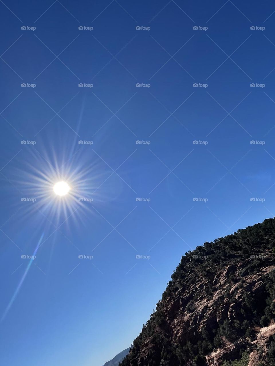 Sun shining as a beautiful star.