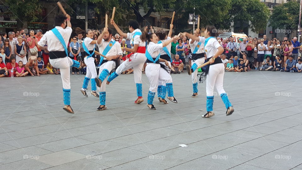 festive dancing in barcelona