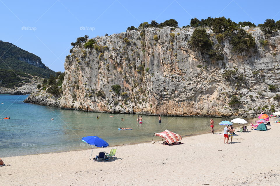Greece summer beach. Greece, Voidokoilia summer beach
