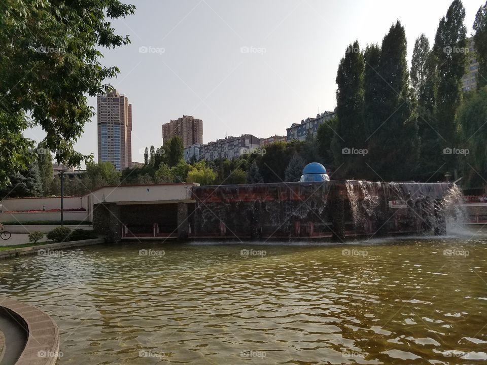 waterfall in the dikman vadesi park in Ankara Turkey