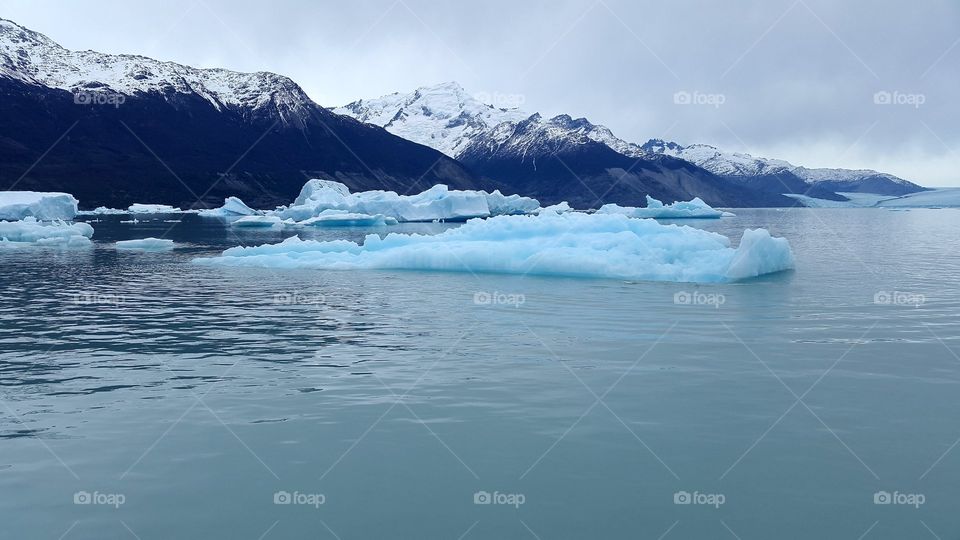 icebergs near andes mountain