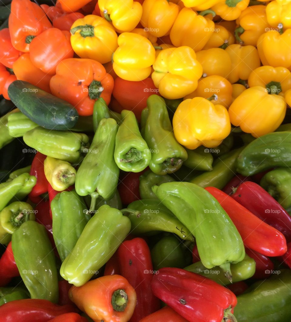 Colors of peppers. 