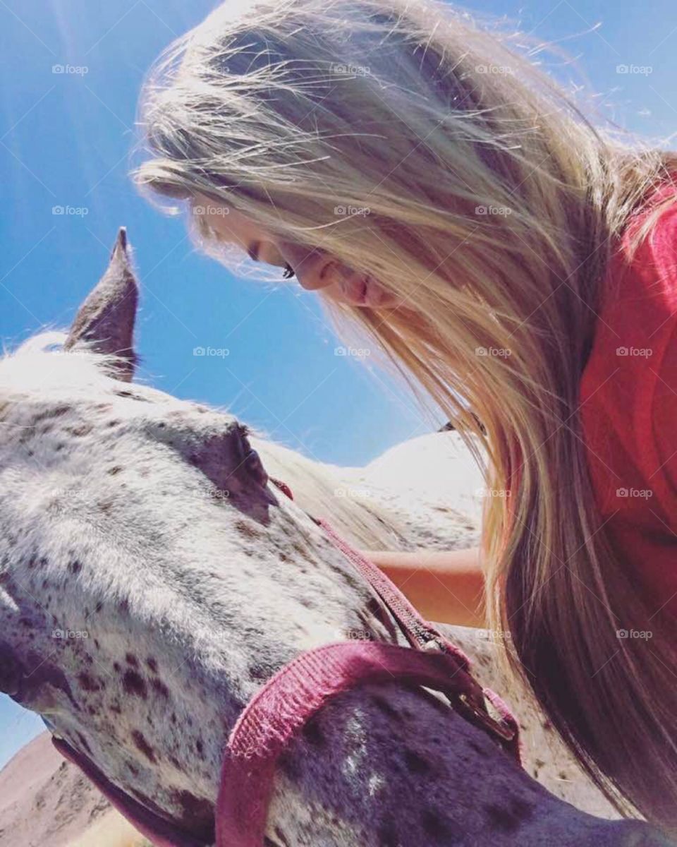 A girl and a horse named Horse