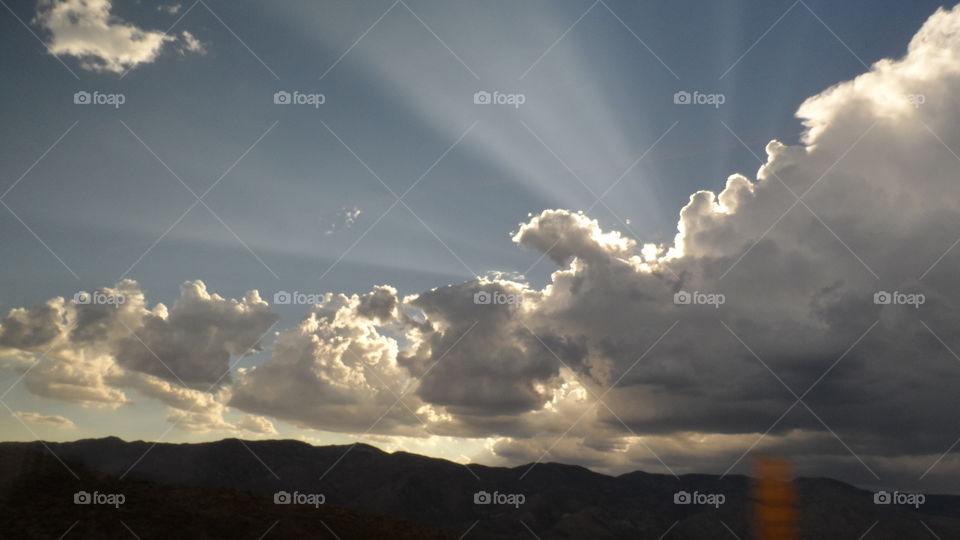 Sunrays Over Arizona Clouds
