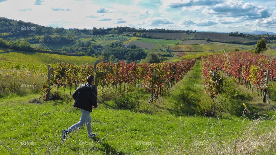 Running in the autumn colors. Running in the autumn colors