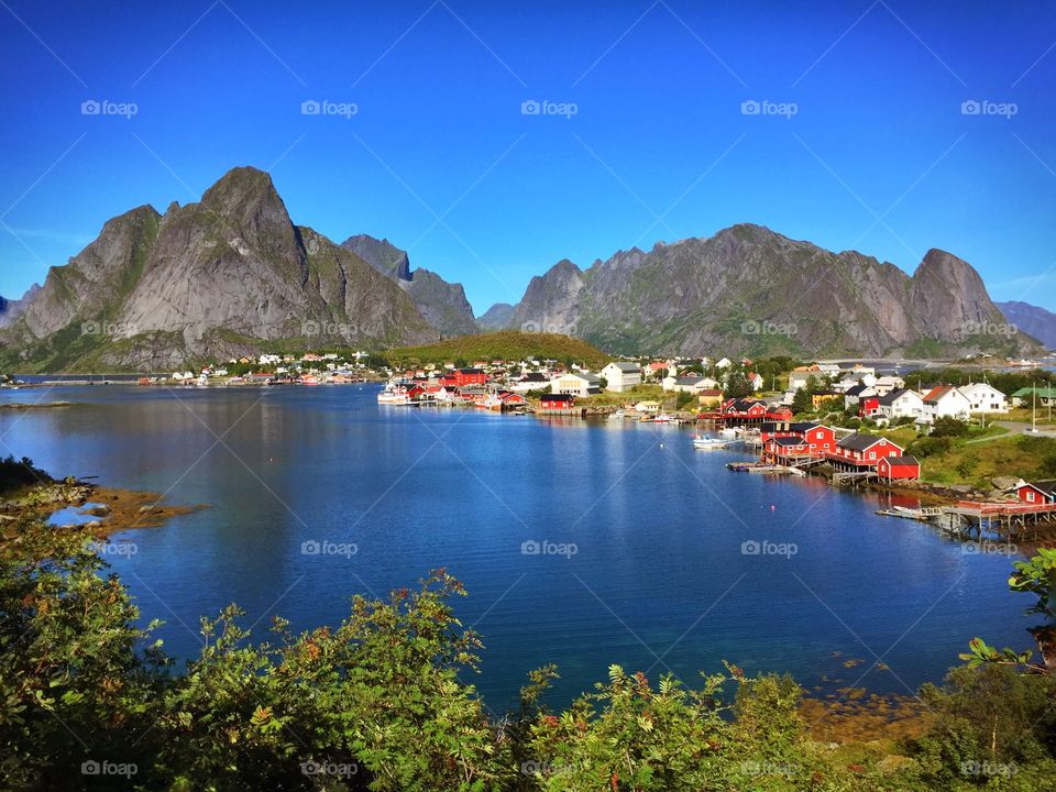 Reine village at lofoten island