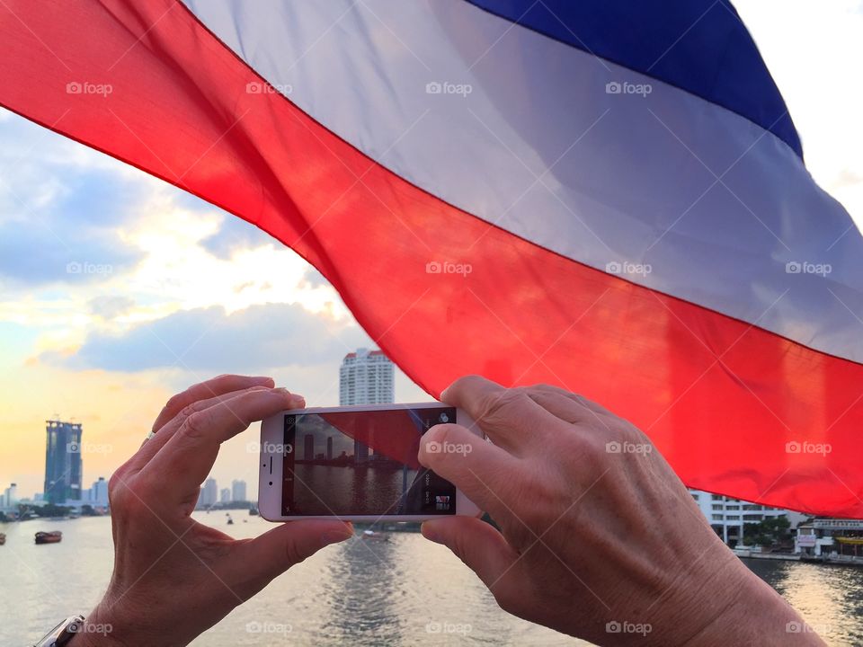 Taking pictures in Bangkok