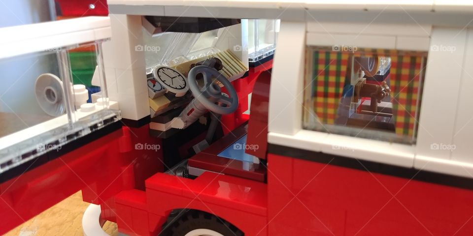 Red Lego Creator Series Volkswagen Bus