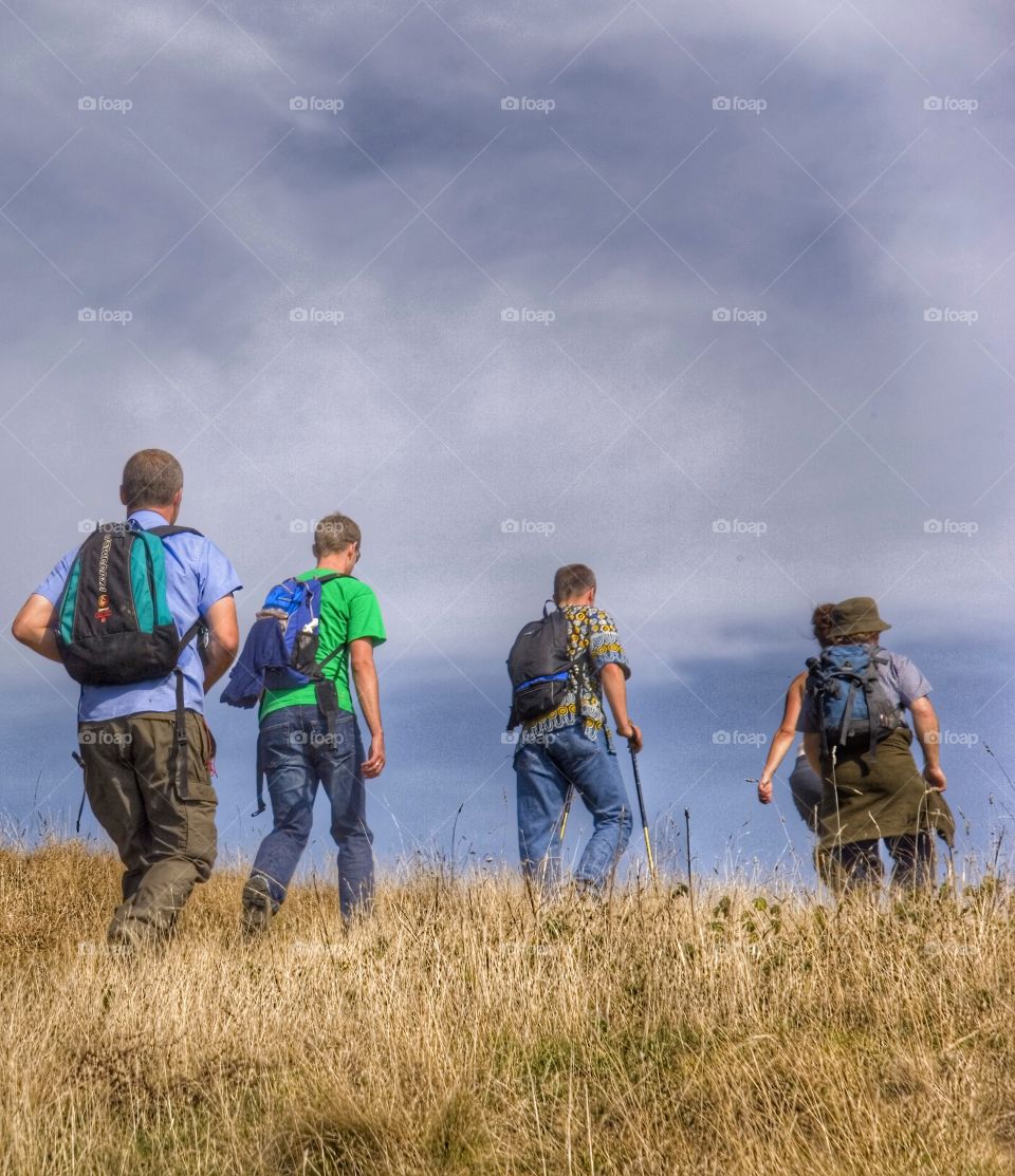 Hiking. Hikers