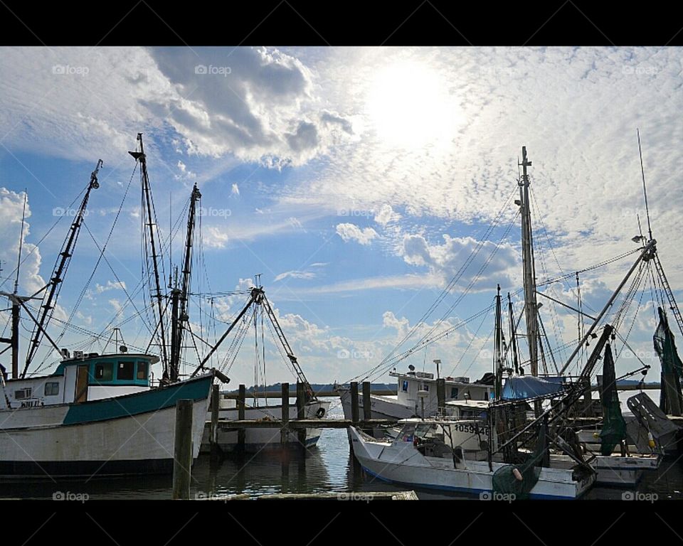 Shrimp boats at the dock
