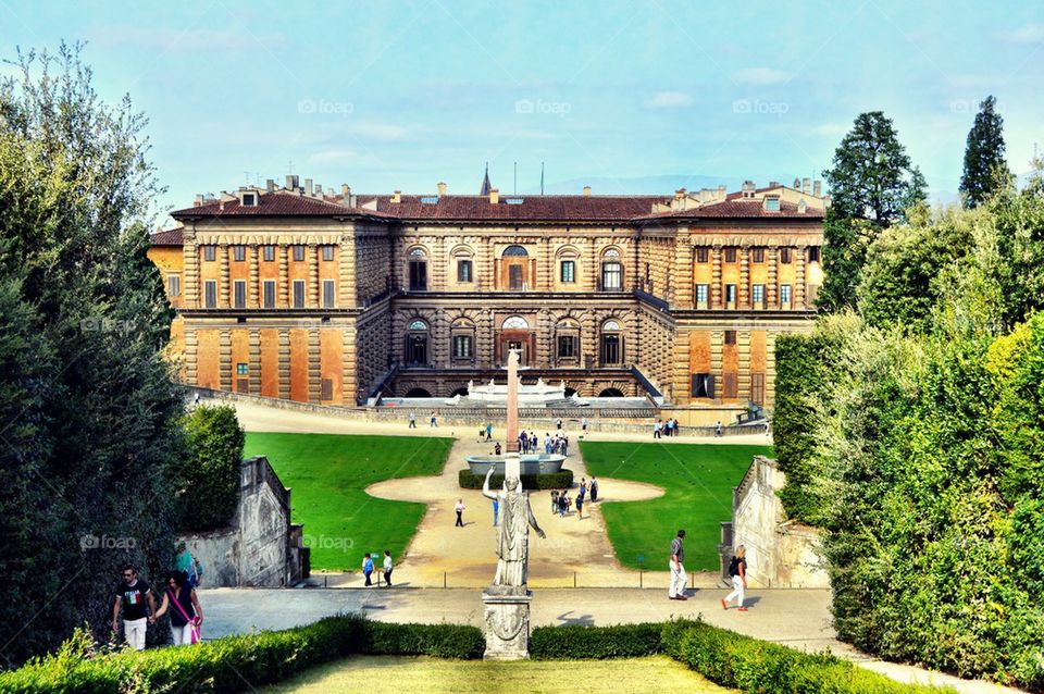 View of Palacio Pitti, Italy,