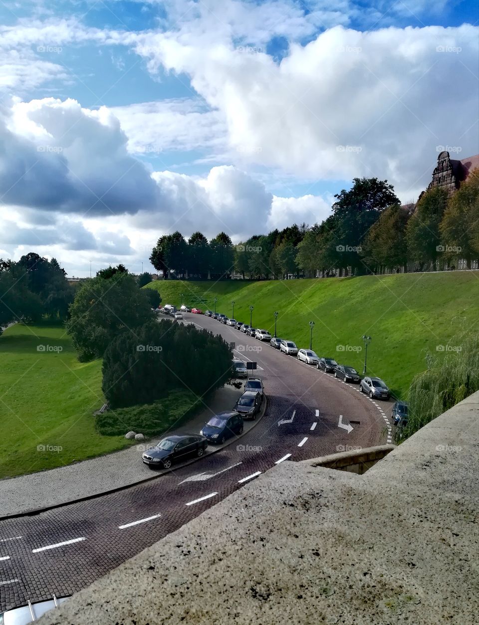 Road with cars