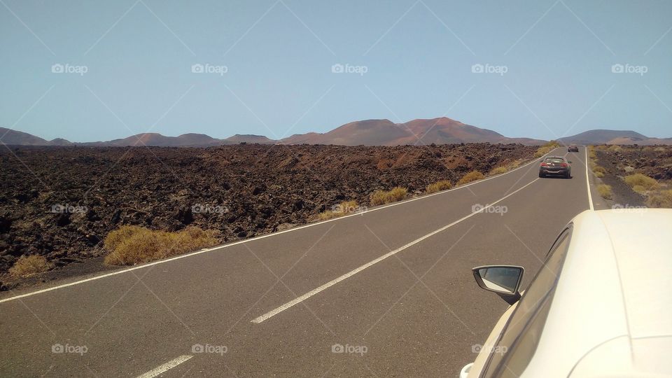 the Road to Tiamanfaya, Lanzarote.
