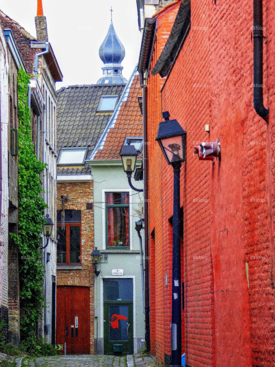 Alley in city of Ghent - Flanders