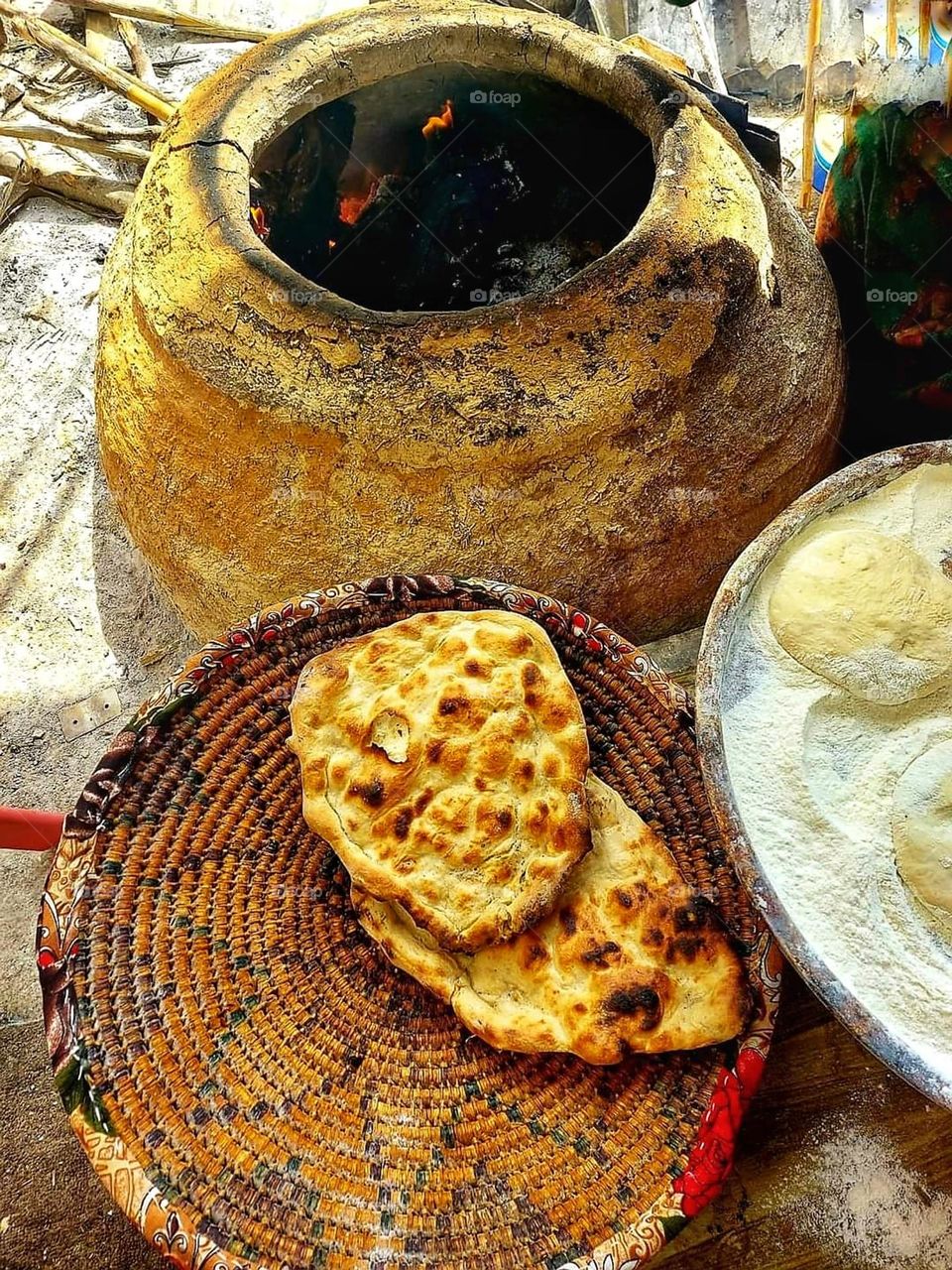 old wood-burning oven,