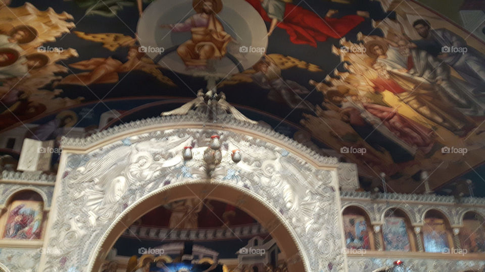 inside Greek church