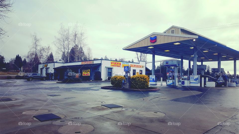 Gas station and pizza