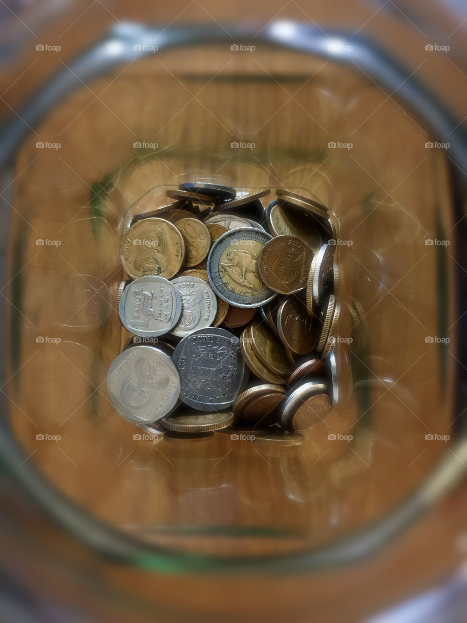 saving money in a jar