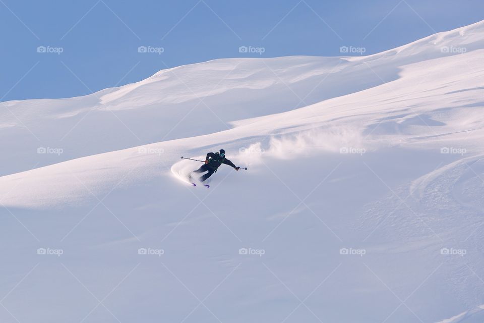 Skiing in the backcountry in canada 