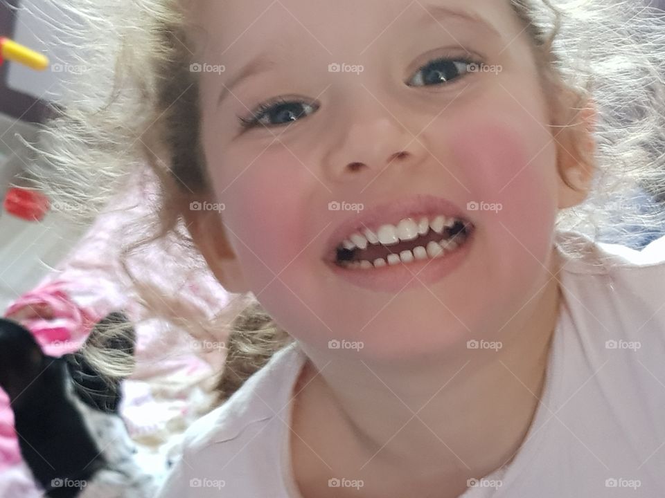 portrait of little girl  without filter