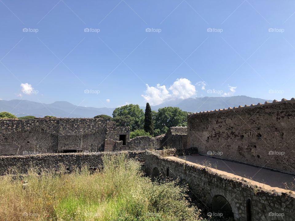 Views from rooftop hope in Pompeii