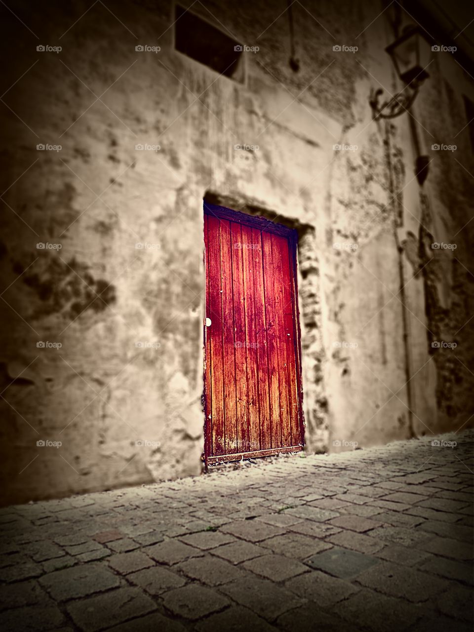 red door. what is behind this mystic door?